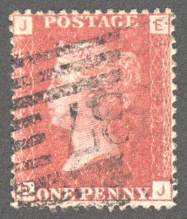 Great Britain Scott 33 Used Plate 120 - EJ - Click Image to Close